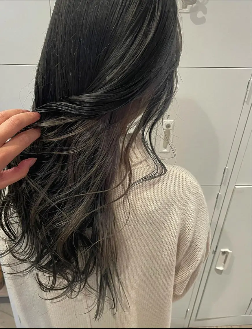 ロング カラー 黒髪 ブルーカラー ブルーブラック 沖縄/ヘアアレンジ /ナカノのヘアスタイル