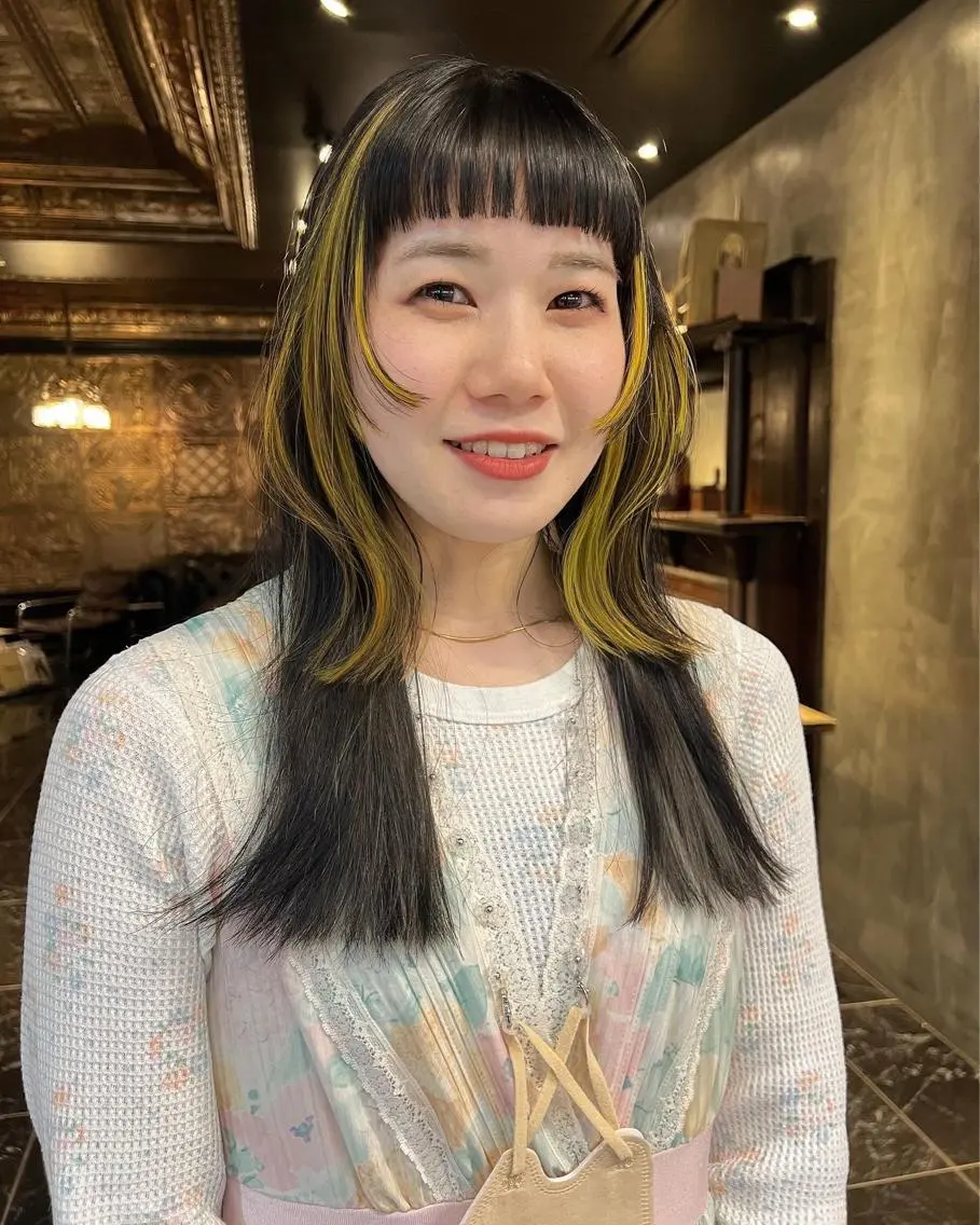 ロング カラー カット ヘアカラー 圧倒的デザイン力 店長🎨RENAのヘアスタイル