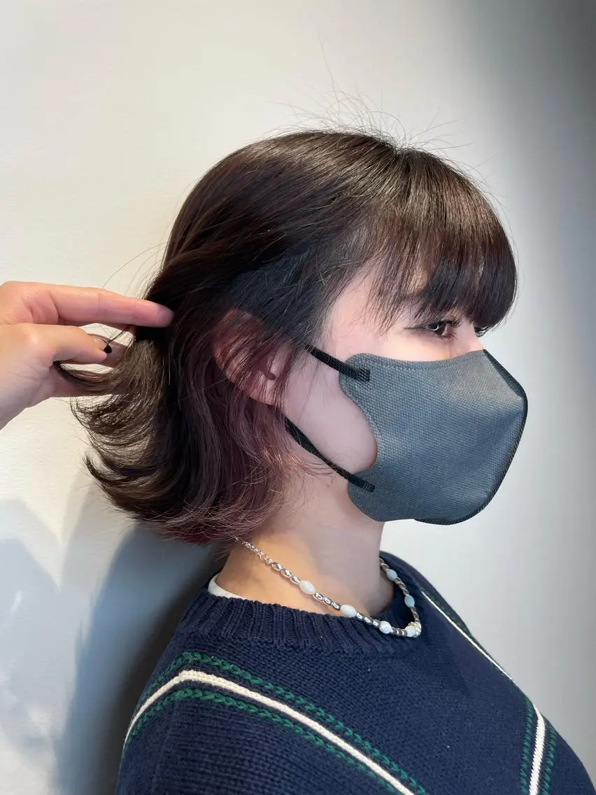 ショート カラー インナーカラー ラベンダーカラー ピンクカラー ピンクラベンダー 韓国風カラー🤎 𝒄𝒉𝒊𝒌𝒂のヘアスタイル