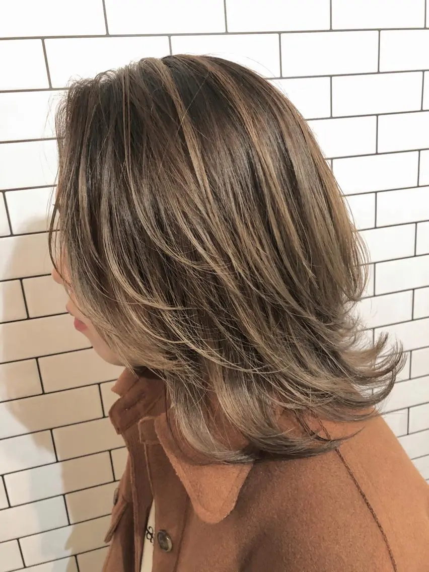 ミディアム カラー THREE 関根大のヘアスタイル