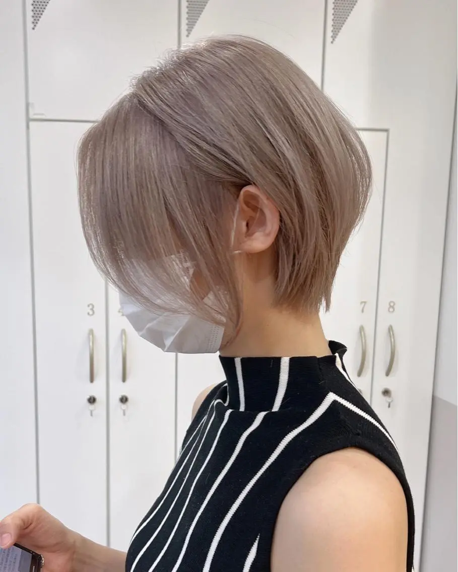 ショート カラー ハイトーンカラー ショートヘア 夏山 秀憲のヘアスタイル