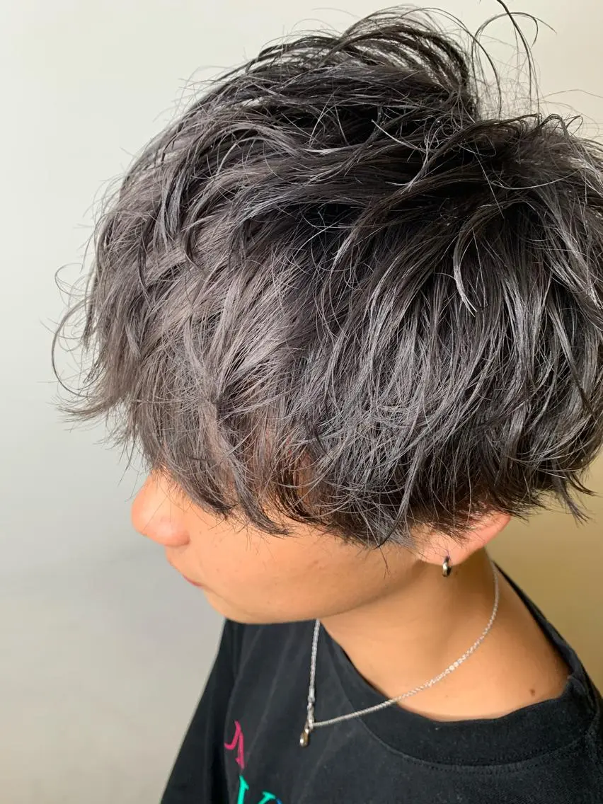 カラー メンズ メンズブリーチ ブリーチ 【ロングウルフカット 姫カット】伊藤裕哉のヘアスタイル