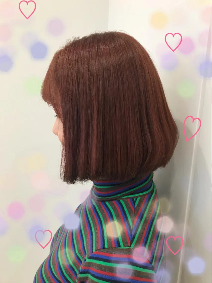 カラー オレンジ 新宿駅近♡個室 ♡関口三都季🌜のヘアスタイル