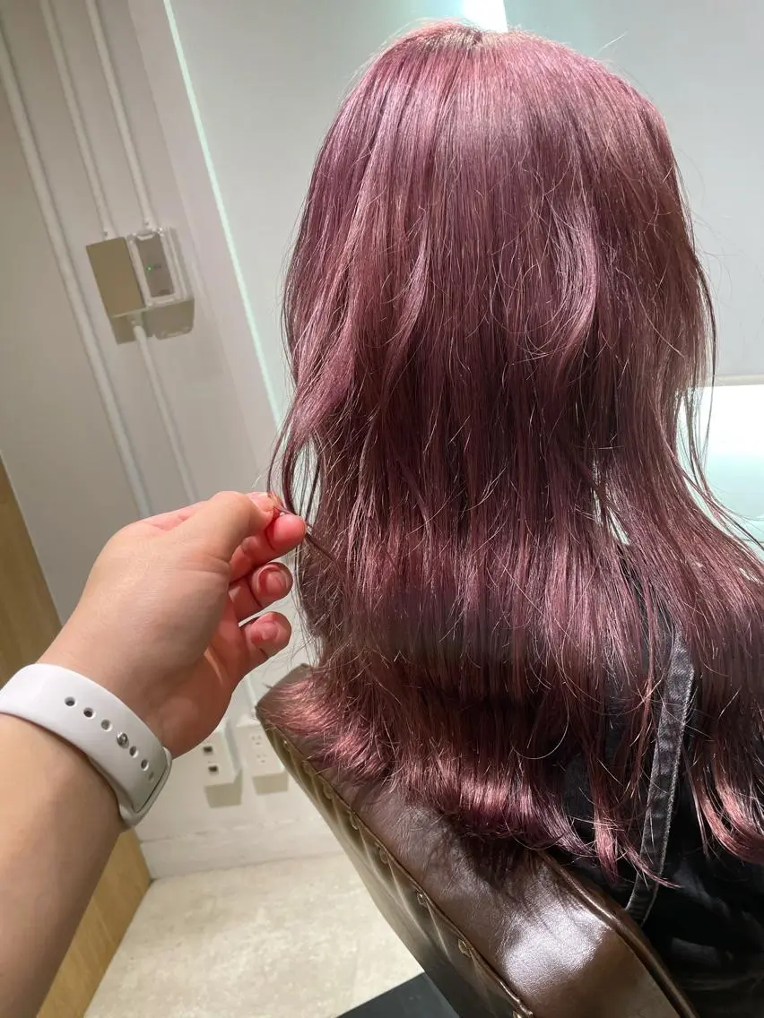 ロング カラー カット ヘアカラー トリートメント レイヤー/ハッシュ 渋谷/サッタのヘアスタイル