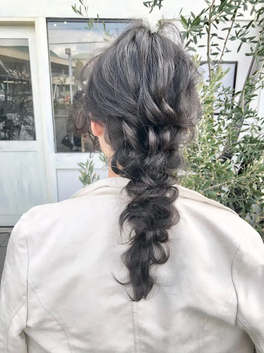 ロング ヘアアレンジ ヘアセット 西川 ヒロキのヘアスタイル