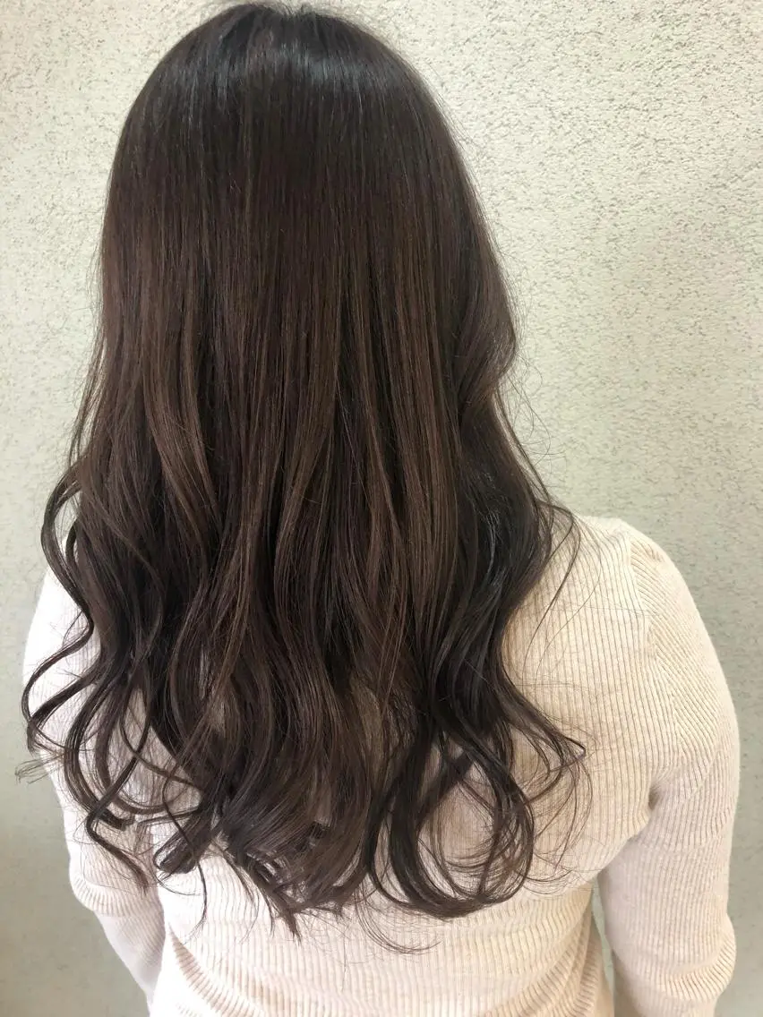 ロング カラー カット ヘアカラー トリートメント 松下 由恵のヘアスタイル