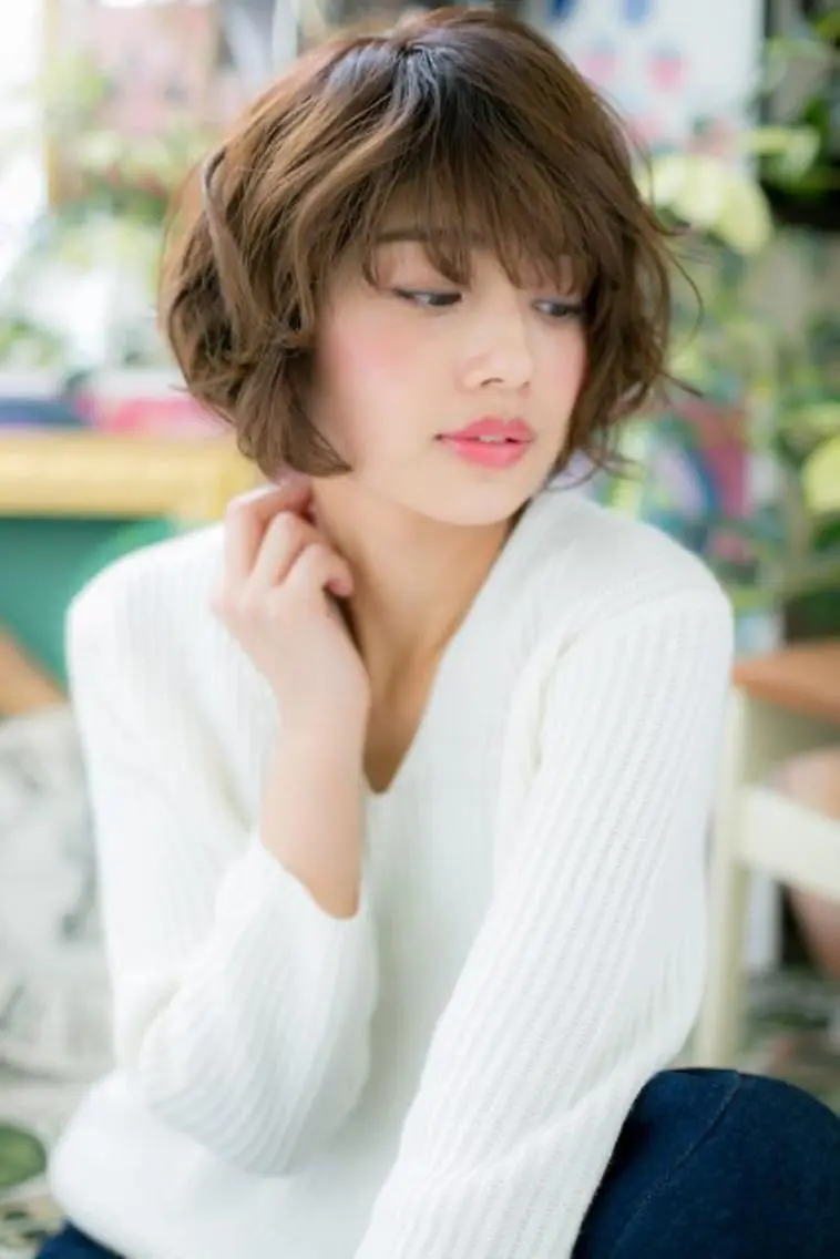 ミディアム カラー パーマ ボブ トリートメント カット パーマ トリートメント ヘッドスパ 🍀鶴貝 幸哉🍀のヘアスタイル