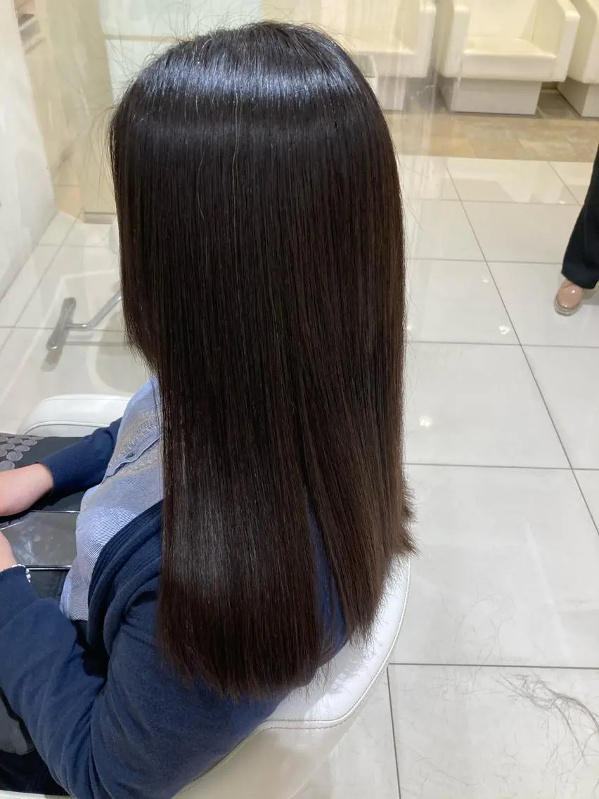 ロング パーマ 髪質改善 トリートメント 田中 あかねのヘアスタイル
