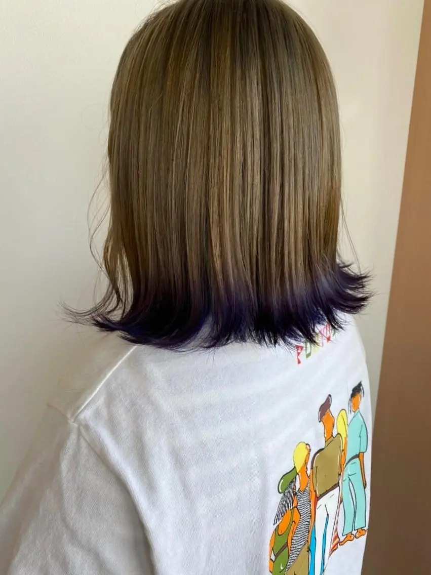 ミディアム カラー バイオレットカラー ヘアカラー トリートメント karen ☺︎のヘアスタイル