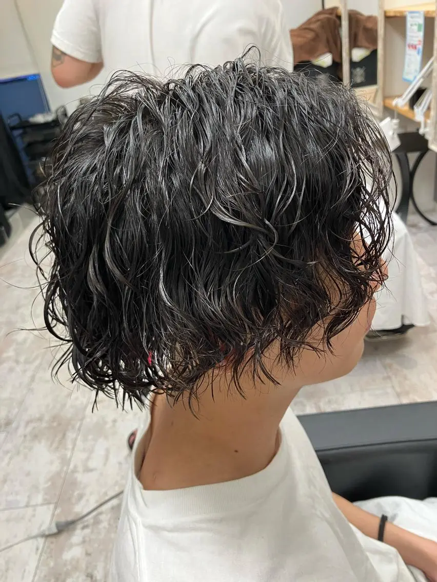 セミロング パーマ メンズ メンズ特化/パーマ/ フェードWATARUのヘアスタイル