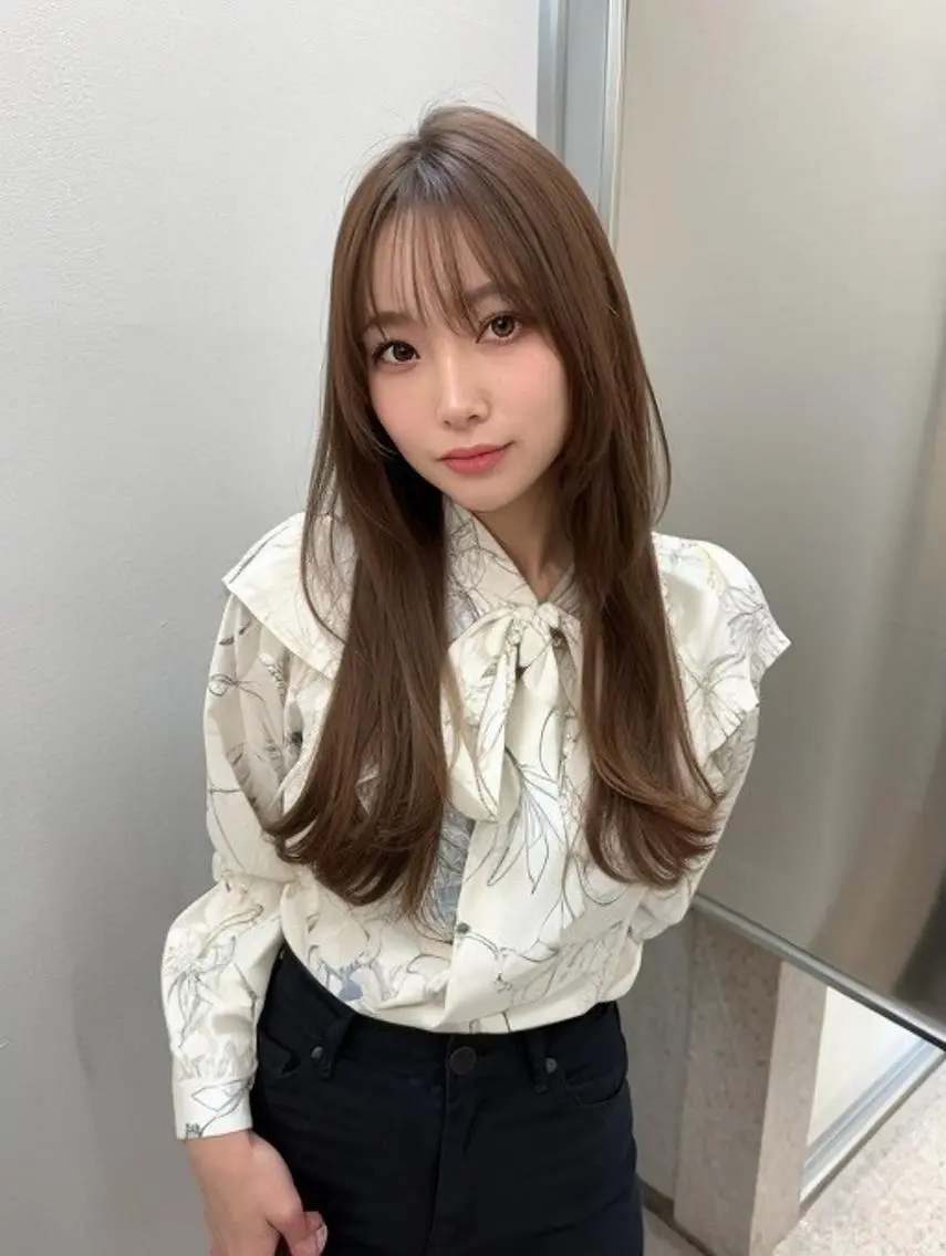 ミディアム ミディアムパーマ エクステ 髪質改善 タンバルモリ ヨシンモリ カット トリートメント レイヤーカット/ 透カラー/ソラのヘアスタイル
