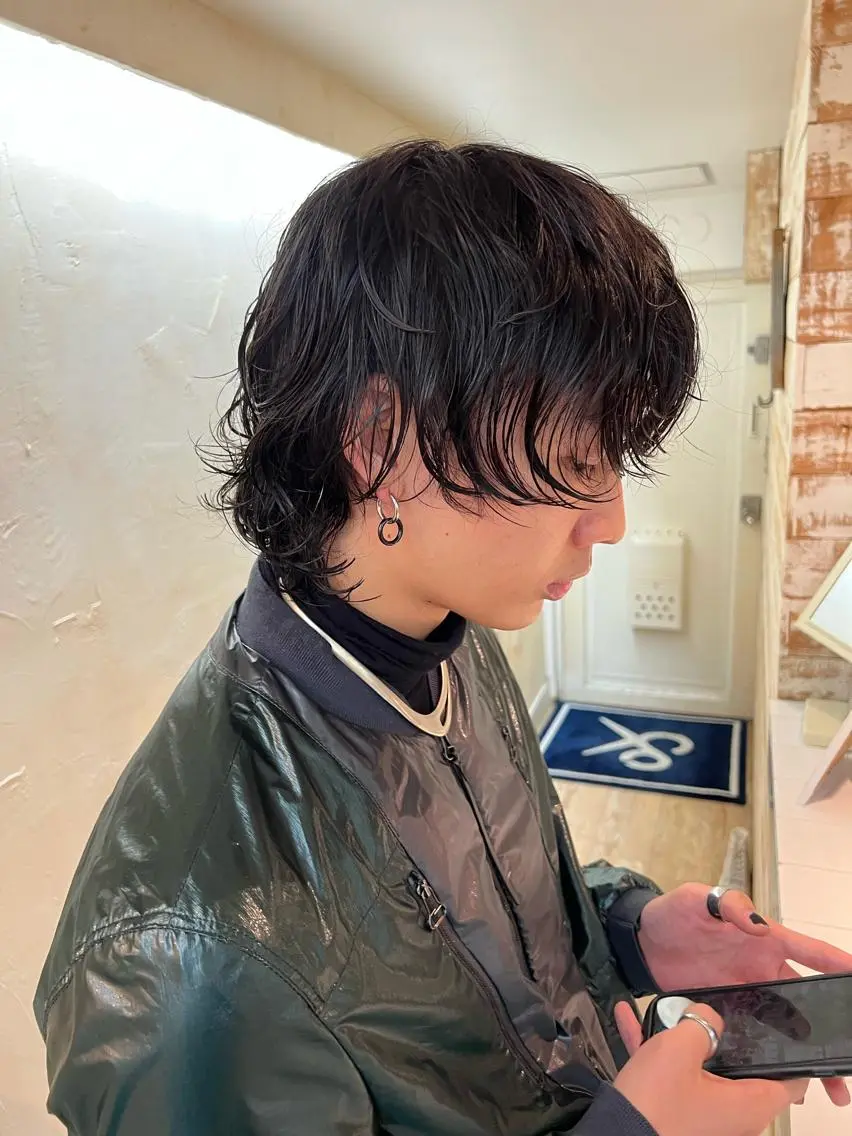 ミディアム メンズ 退色まで透明感ある ダブルカラー/リクのヘアスタイル
