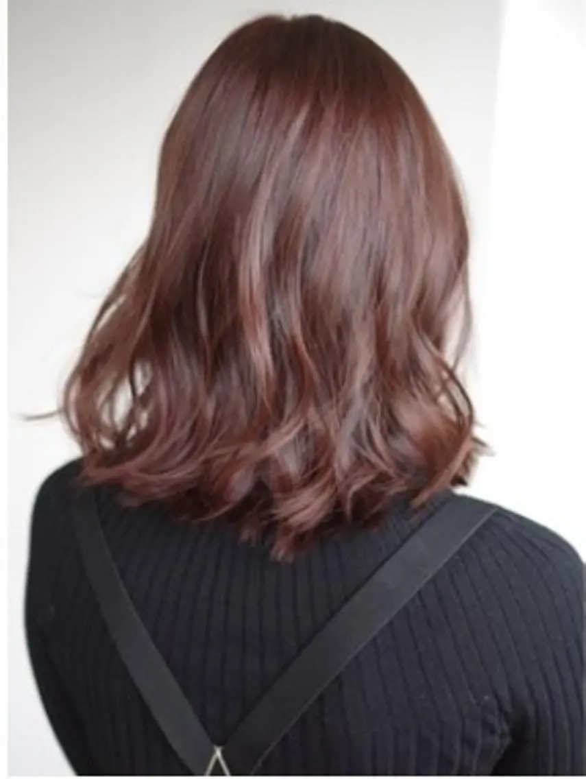 ミディアム ボブ カラーモデル🦋 透明感カラーYutaのヘアスタイル