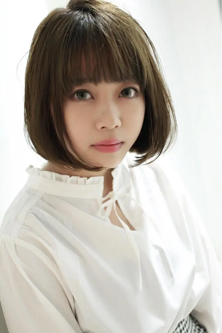 ショート カラー アッシュ ボブ 松永 雄樹のヘアスタイル