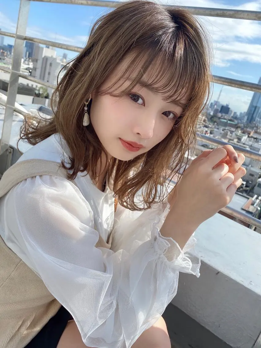 カラー ベージュカラー ミルクティーベージュ 渋谷/ショート/ボブ 輝来のヘアスタイル