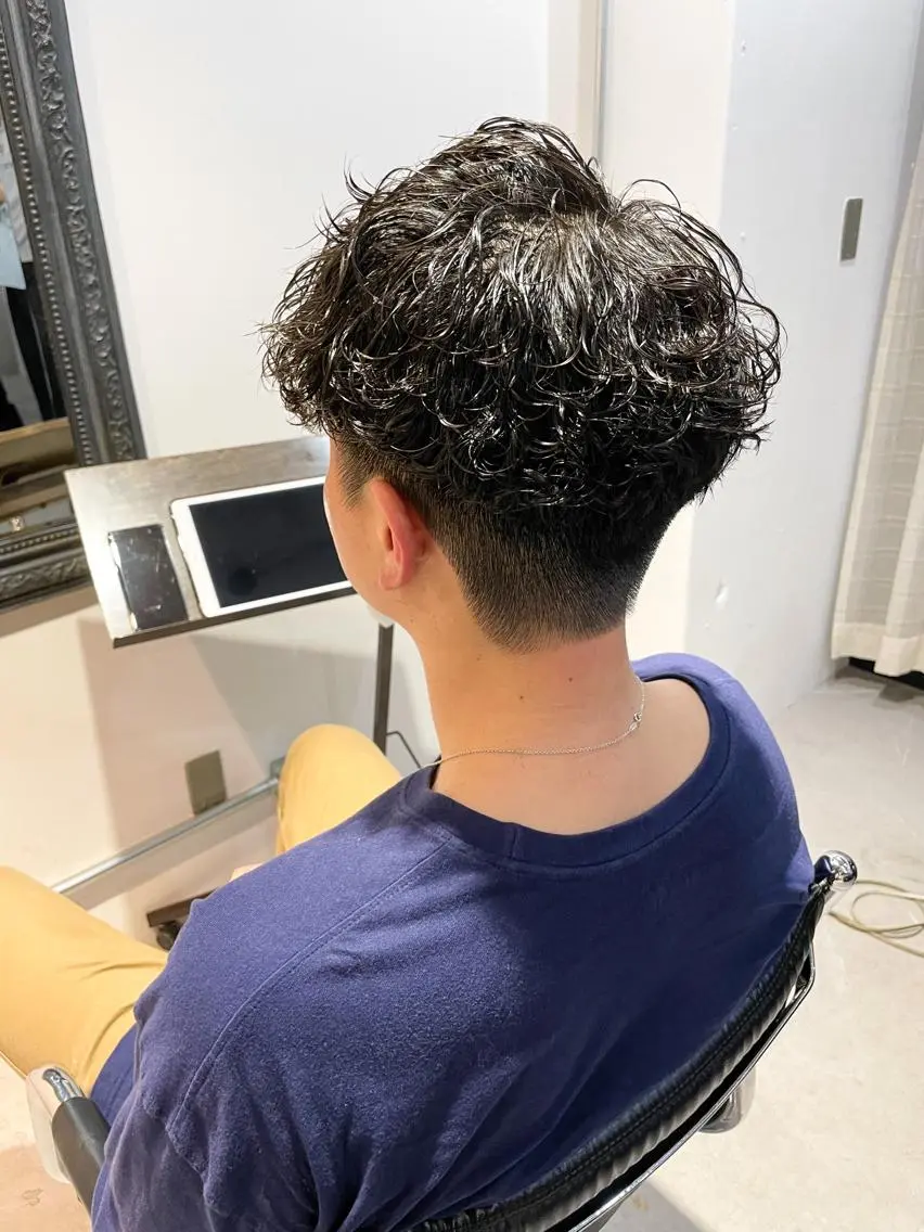 ショート パーマ メンズ カット パーマ メンズパーマ メンズ特化ryoのヘアスタイル