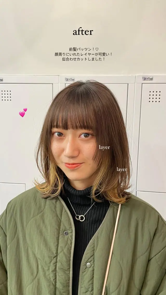 ミディアム 立野 莉央のヘアスタイル
