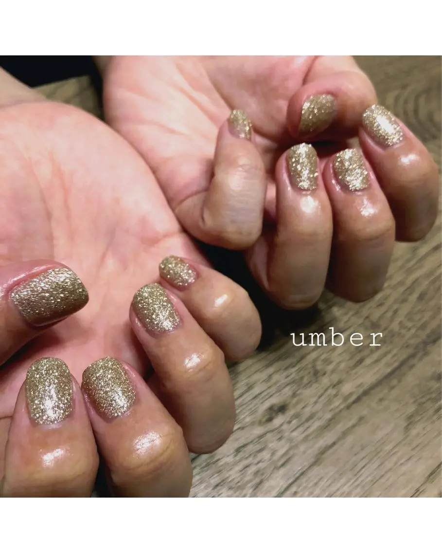 ネイル アートネイル クリアネイル フットネイル フレンチネイル ゴールド ハンドネイル umber 三茶1分のネイルデザイン