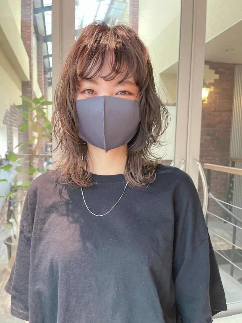 ミディアム カラー パーマ カット ヘアカラー トリートメント ooit 【オーイット】のヘアスタイル