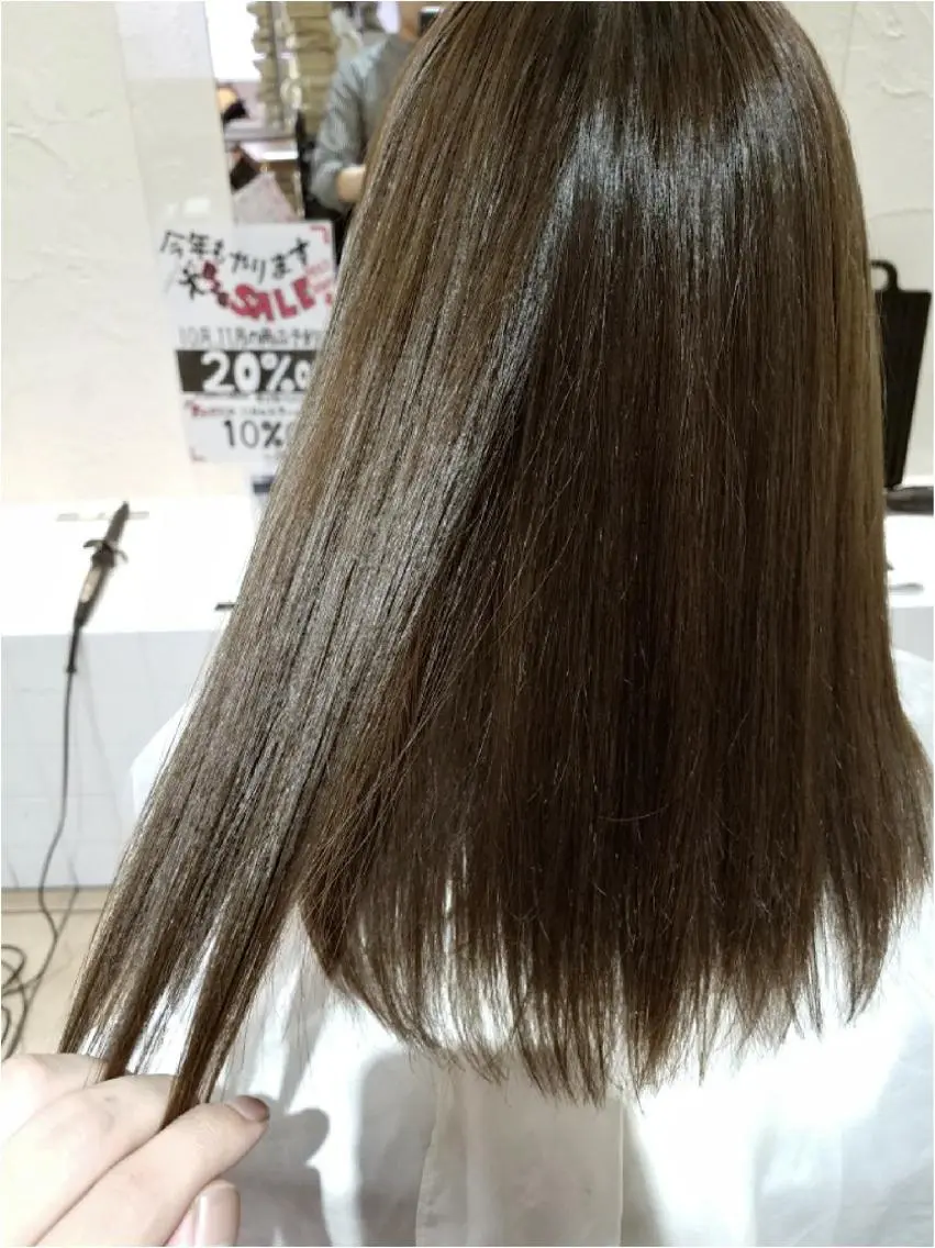 セミロング カラー ケアカラー 【髪質改善美容師】t occa茨木篠原健太のヘアスタイル
