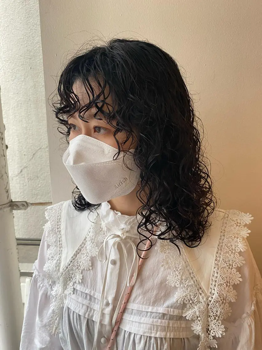 セミロング パーマ セミロングパーマ 🌸透明感艶 カラー🌸Yuukiのヘアスタイル