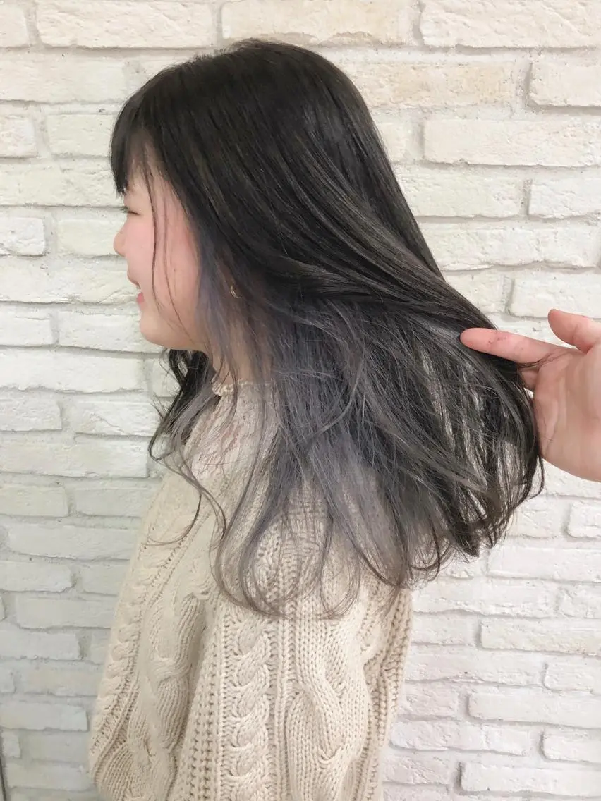 ロング カラー ブリーチ ラベンダーカラー HAUS 片山みほのヘアスタイル