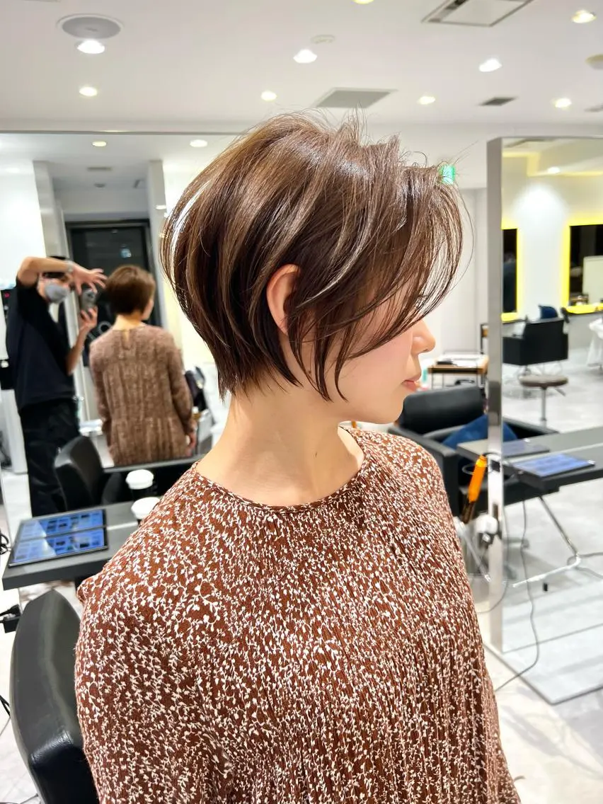 ショート 浅野賢哉🌟縮毛 矯正、ショート🌟のヘアスタイル