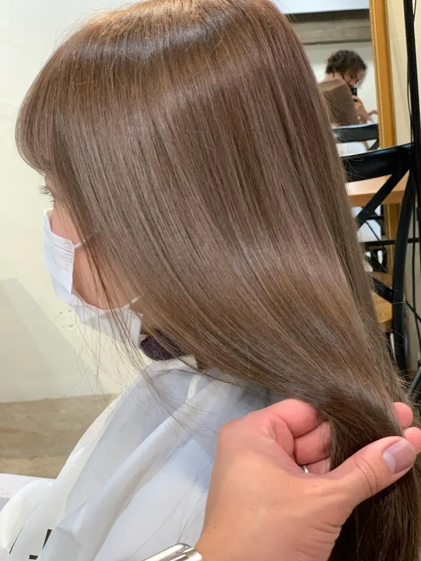 ミディアム カラー ベージュカラー ブラウンカラー ブラウンベージュ トリートメント /カラー/NAOKIのヘアスタイル