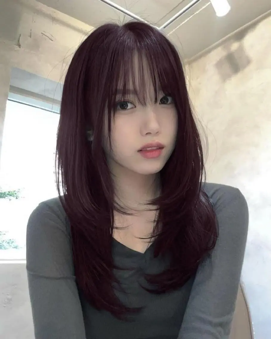 カラー ロング 🤍🥀韓流暖色レイ ヤー🥀🤍あやねのヘアスタイル