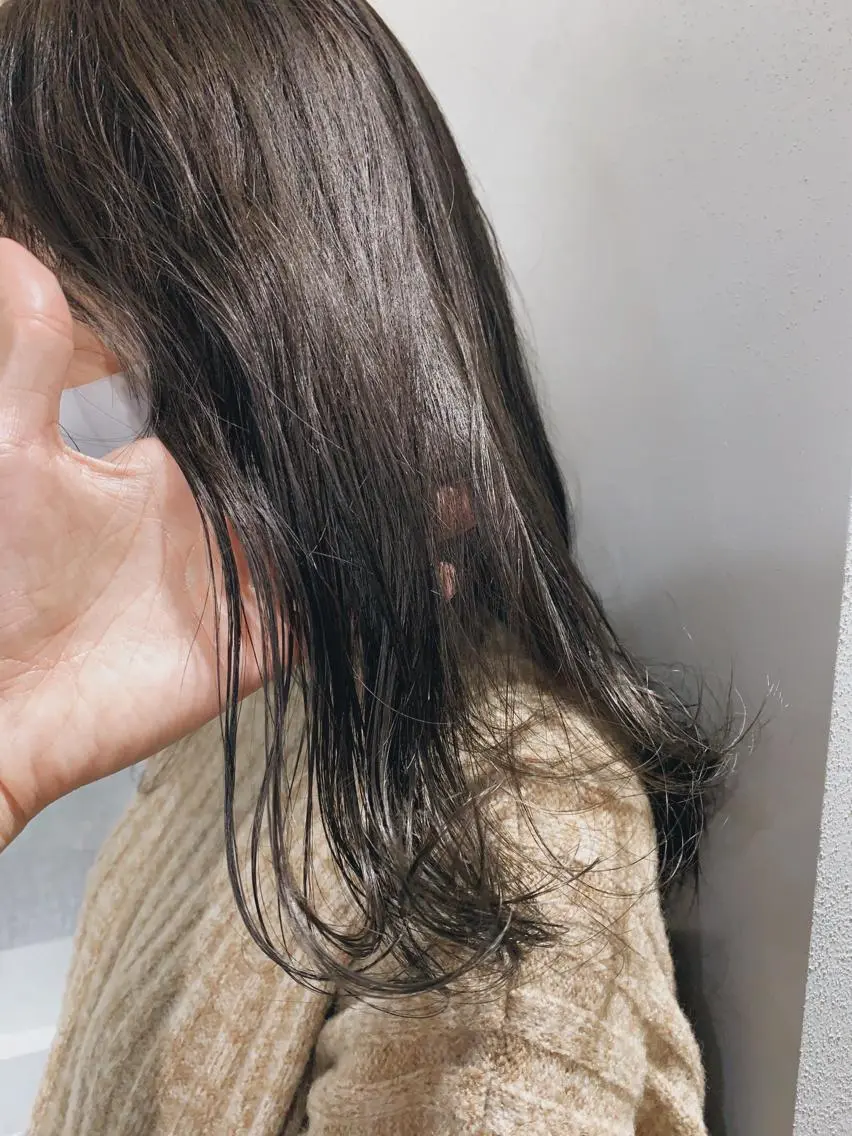 セミロング カラー パーマ ボブパーマコテ巻き風 パーマNo1深江秀平のヘアスタイル