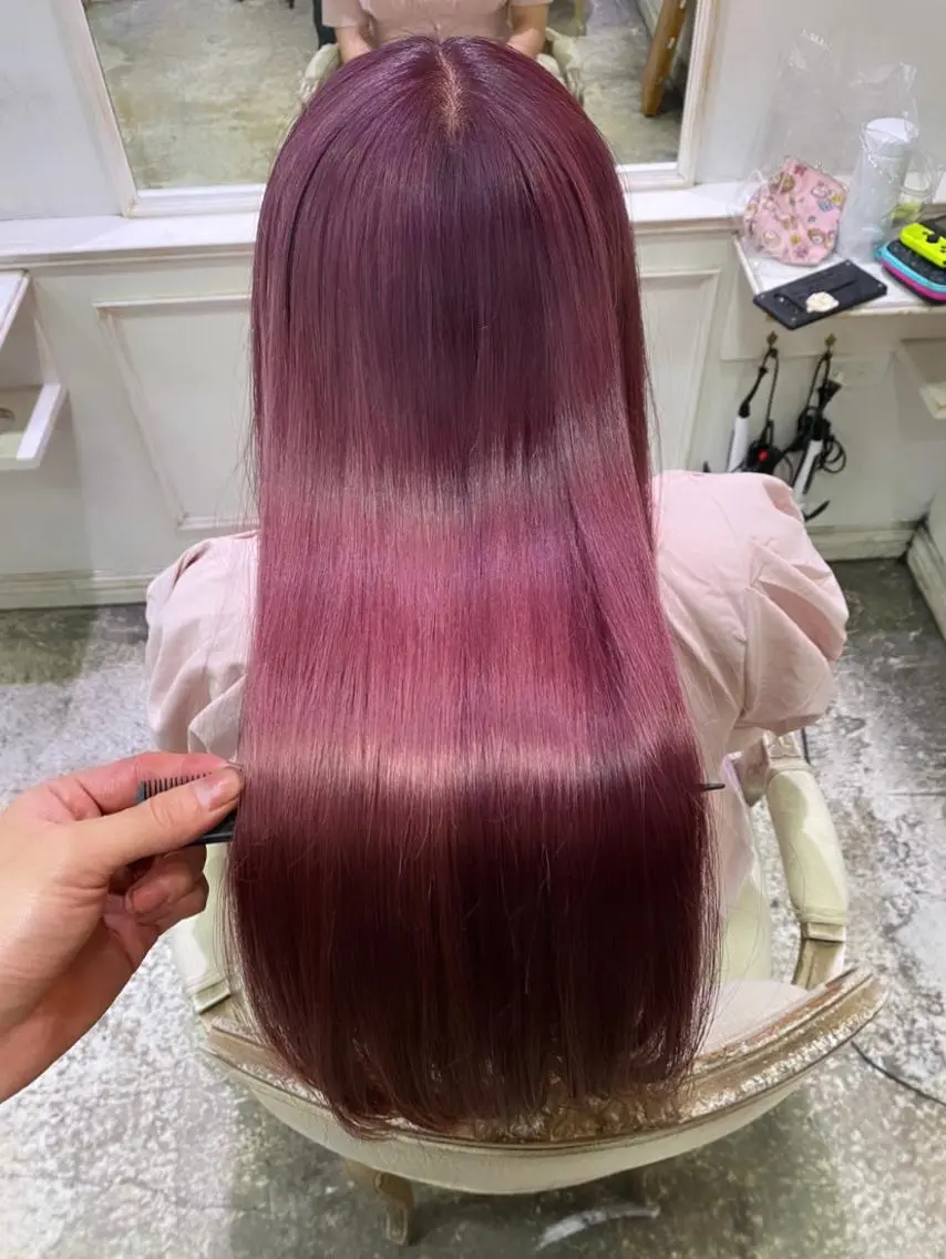 ロング 美髪矯正 透明感 カラー⭐️ユウキのヘアスタイル