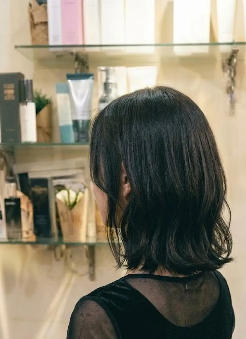 ミディアム パーマ ボブ 小顔カット カット トリートメント ヘッドスパ flencia 丸 和博｜カットのヘアスタイル