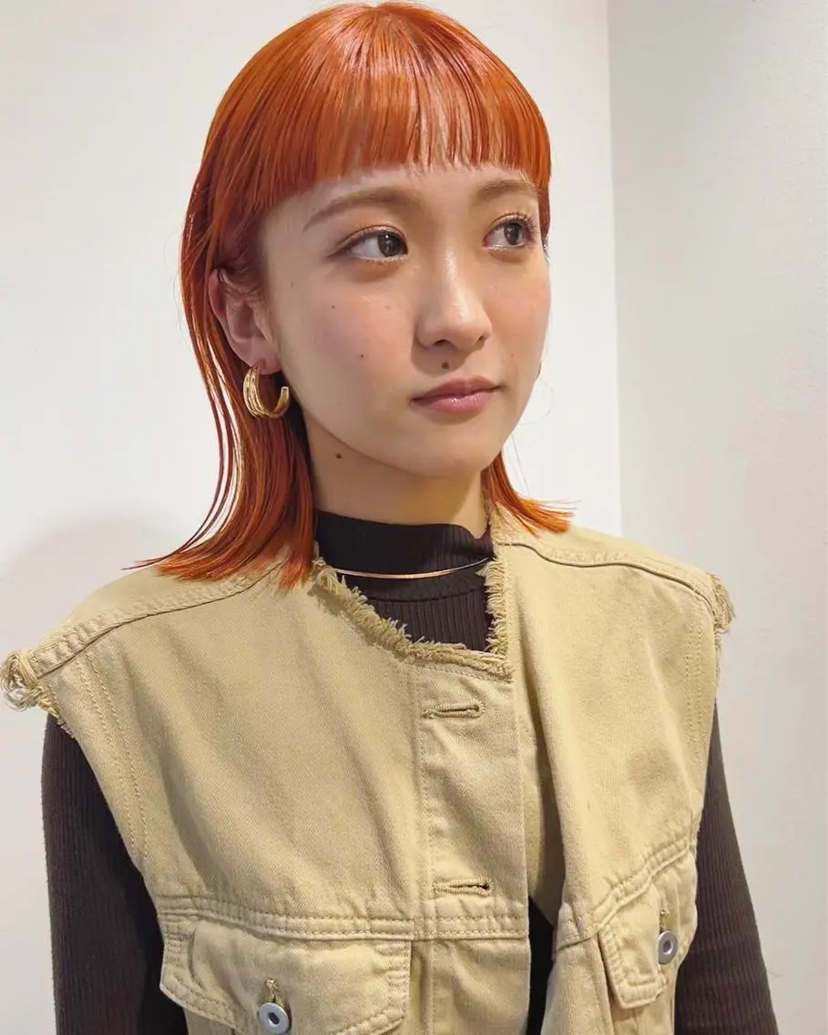 ミディアム カラー オン眉 カット ヘアカラー トリートメント 村上雅人 ナチュラルモードのヘアスタイル