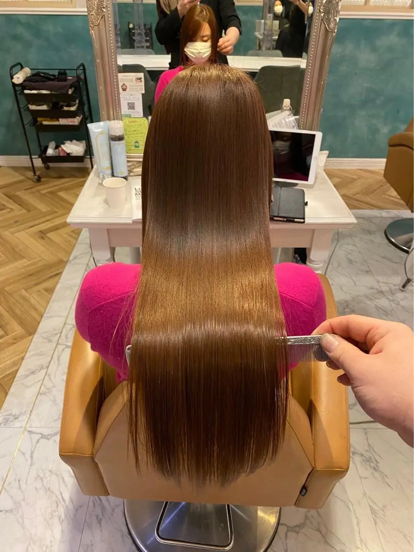 ロング パーマ 髪質改善 縮毛矯正 Londnaitre MAHOのヘアスタイル