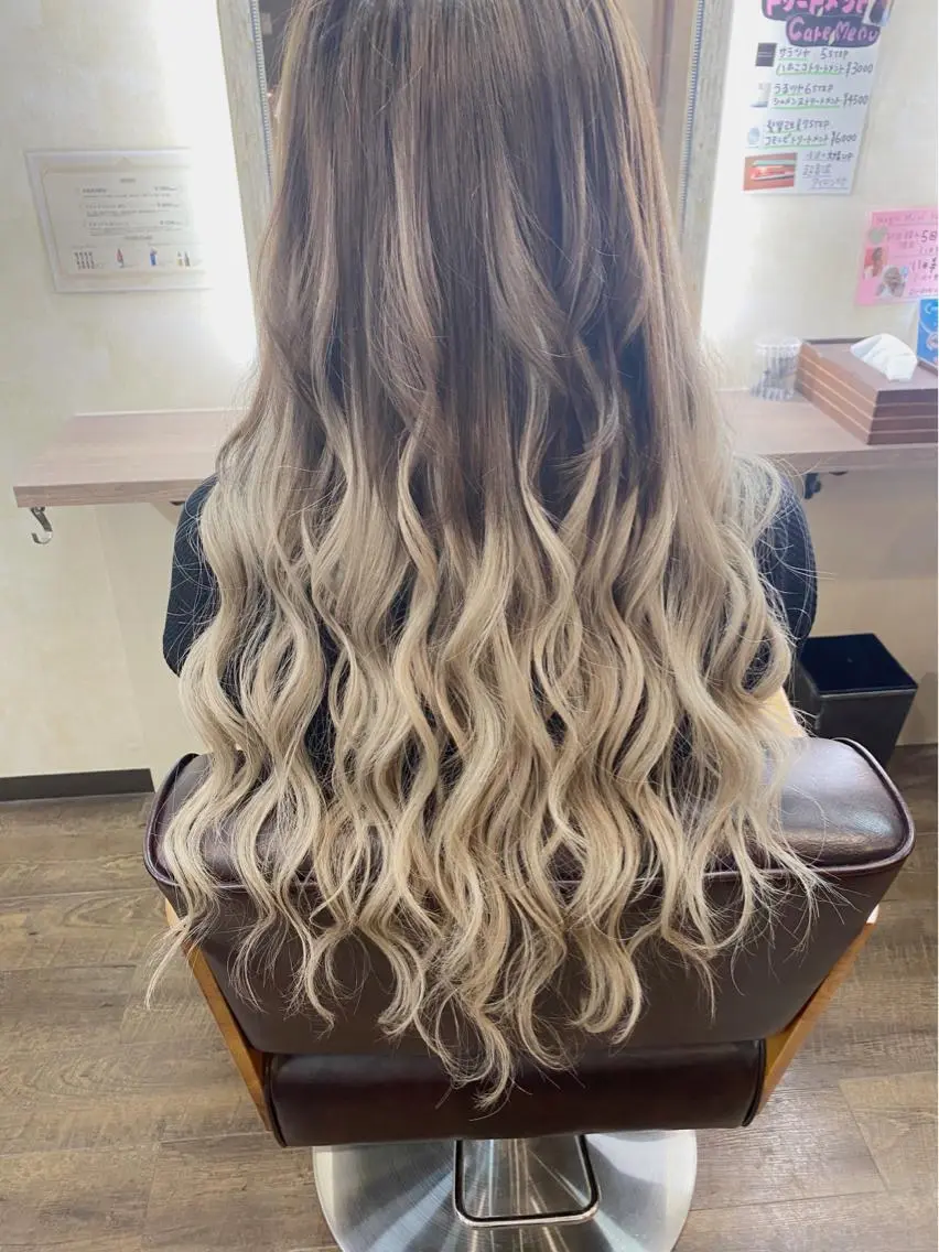 ロング ヘアアレンジ シールエクステ ボブ エクステ カット エクステ 田井中 悠紀のヘアスタイル