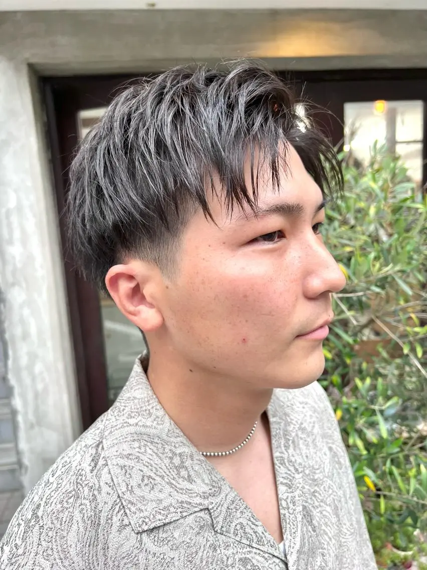 ショート メンズ カット 再現性大人メンズヘア 毛流れパーマ木村陸弥のヘアスタイル