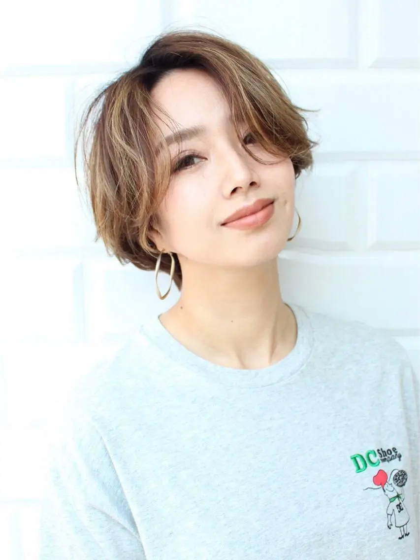ショート パーマ クロスパーマ松永裕久 似合わせカットのヘアスタイル