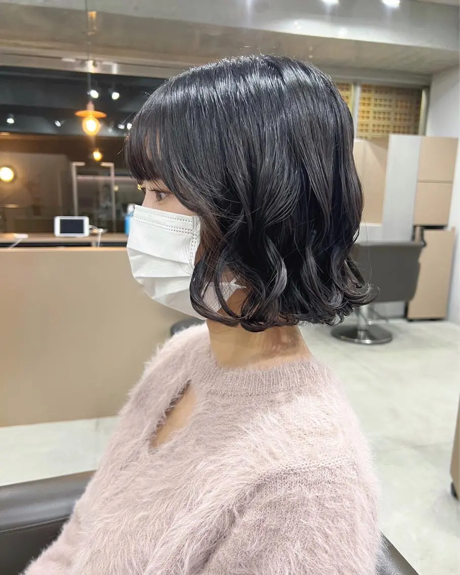 ショート パーマ ボブパーマコテ巻き風 パーマNo1深江秀平のヘアスタイル
