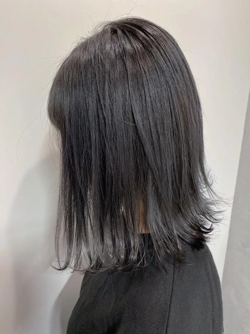 ミディアム カラー ヘアアレンジ ブリーチ 【艶髪×韓国風】 毛流れ職人 RYOのヘアスタイル