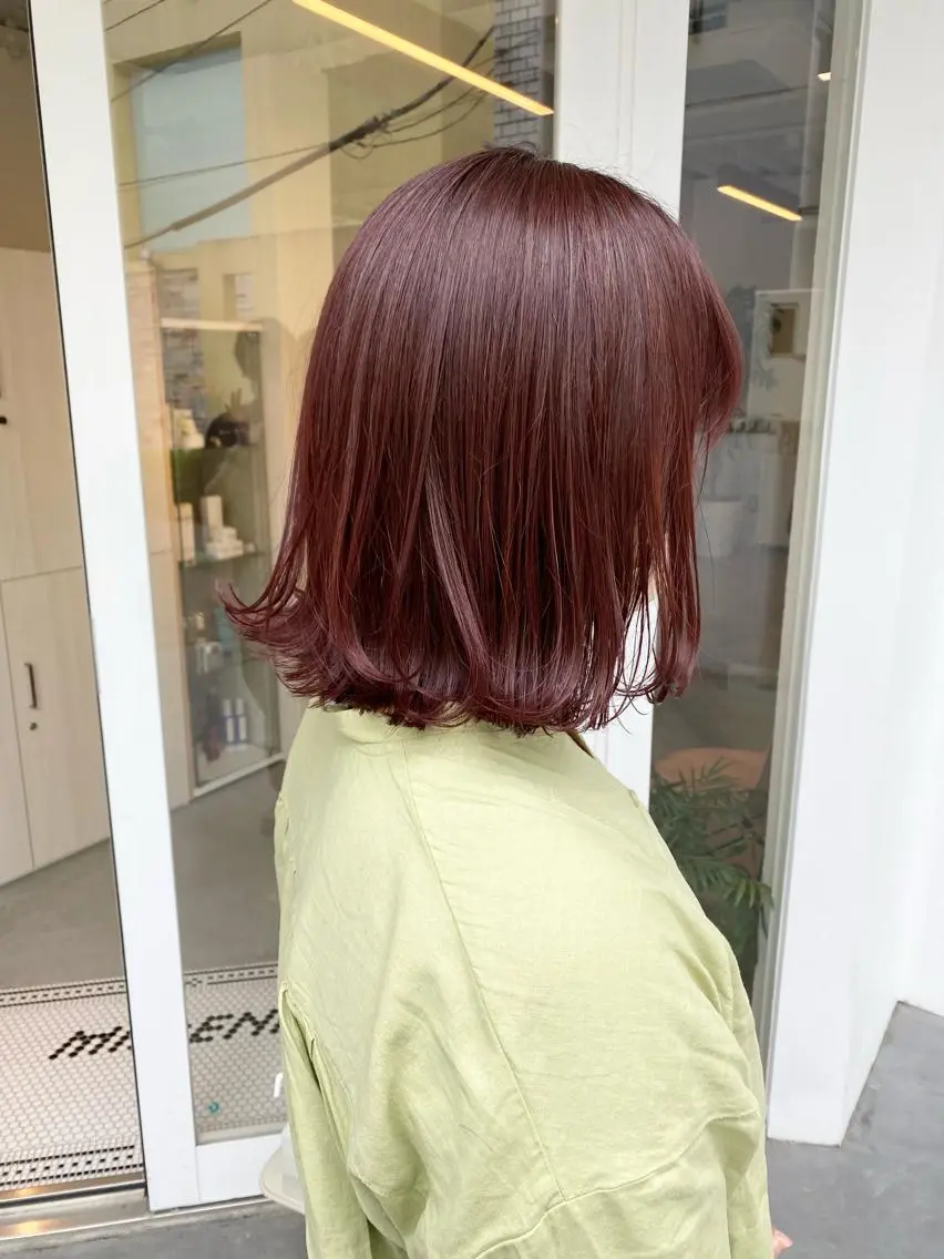 ミディアム カラー ブリーチ ブラウンカラー ブリーチなしカラー ピンクカラー ピンクブラウン カット ヘアカラー トリートメント ハイトーン×似合わせ 🌱中川慎之介のヘアスタイル