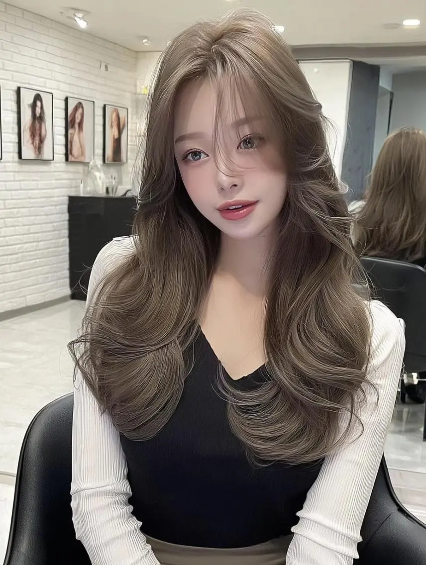 セミロング 顔周りカット 髪質改善 韓国風ヘア レイヤーカット カット ヘアカラー 髪質改善/メンズ👑 ネイリスト水町幸基のヘアスタイル