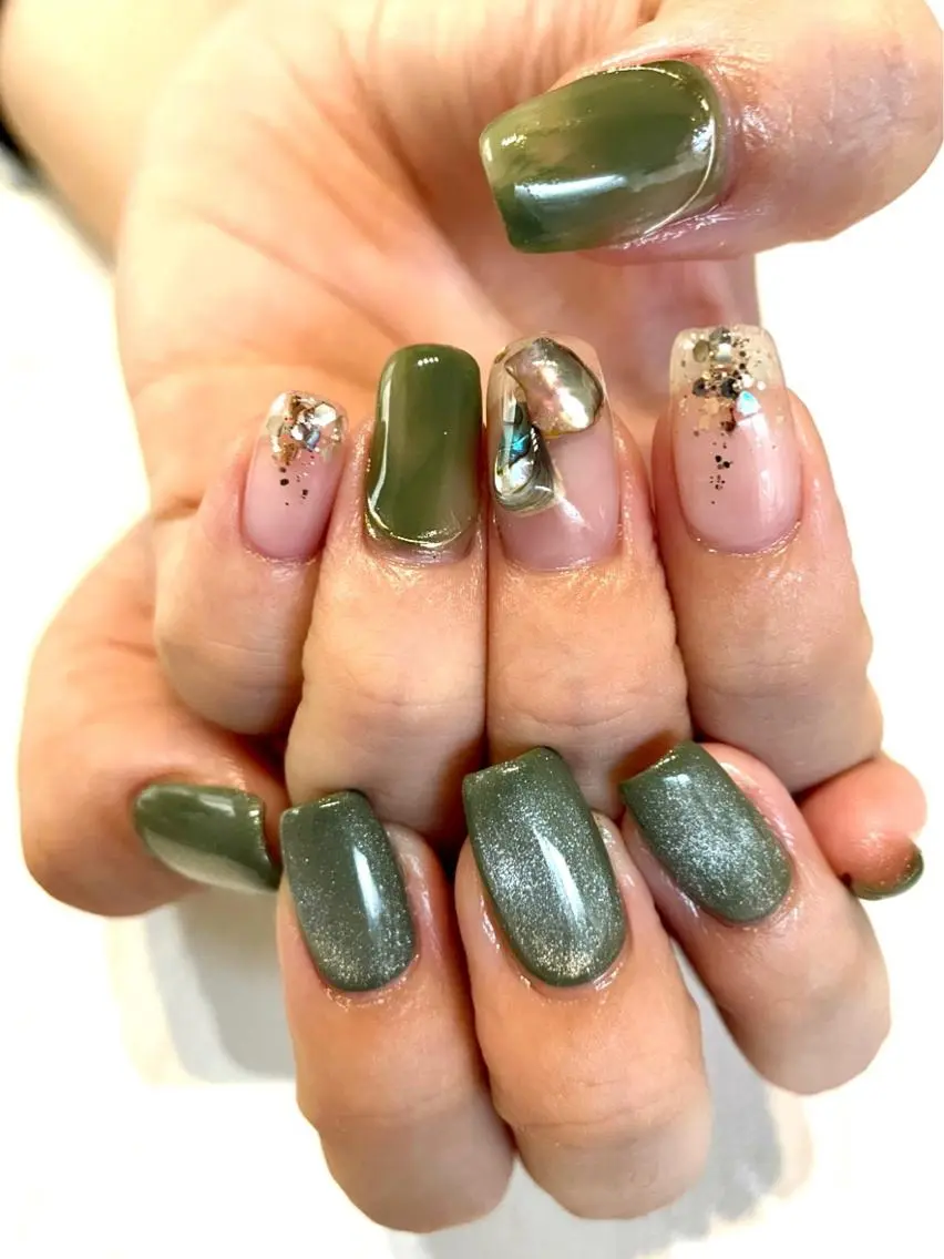 ロング ネイル マグネットネイル spell nailのネイルデザイン