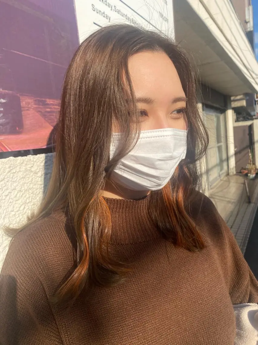 ミディアム カラー ヘアアレンジ niconail 🧣ayu 📍烏山のネイルデザイン