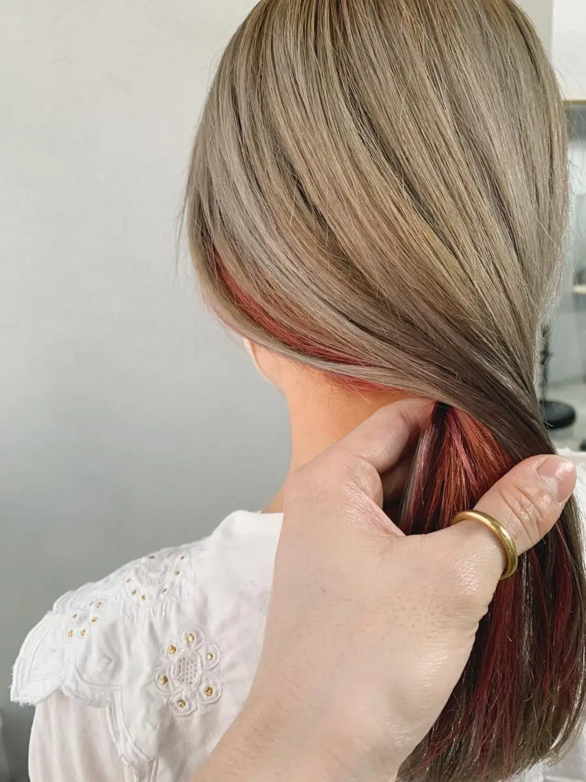 セミロング カラー ボブパーマコテ巻き風 パーマNo1深江秀平のヘアスタイル