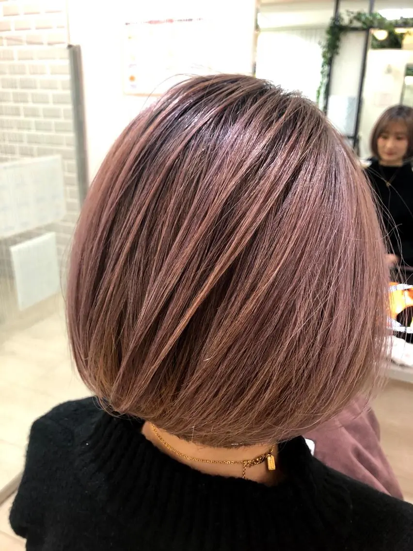 ショート カラー グラデーションカラー ピンクカラー アトリエニューヨーク 三ノ輪店のヘアスタイル