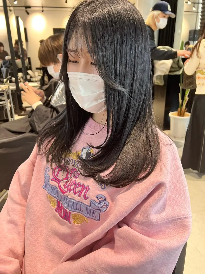 ロング カラー カット ヘアカラー トリートメント 赤みゼロ/透明感 カラー🌿KANTAのヘアスタイル