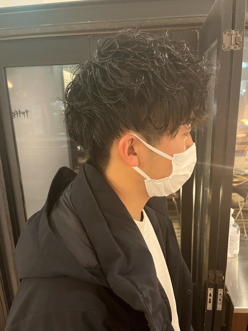 パーマ メンズ メンズパーマ スパイラルパーマ 佐藤 宰 OZ桑野店のヘアスタイル