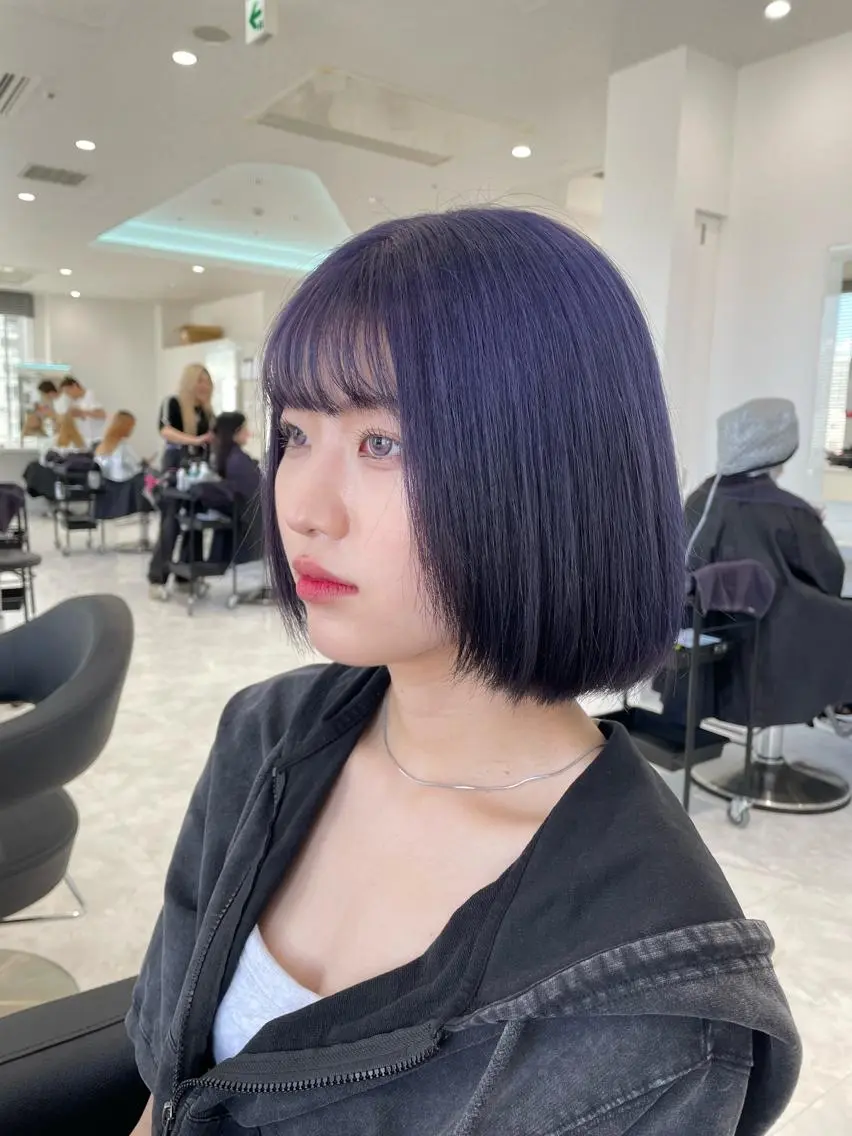 ミディアム カラー ヘアアレンジ ラベンダーカラー ヘアカラー トリートメント 髪質改善/美髪矯正 艶髪/Takutoのヘアスタイル