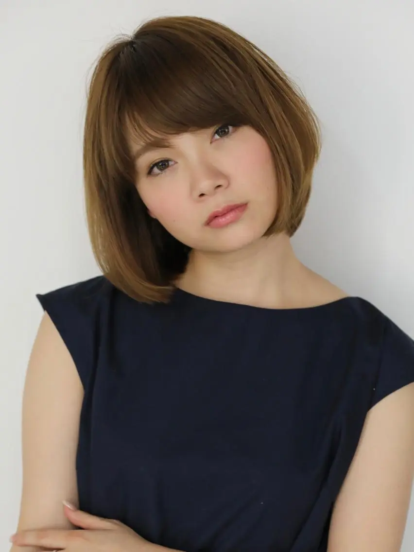 ミディアム ハイライト 髪質改善 小顔カット Endearing 銀座/レイヤーカットのヘアスタイル