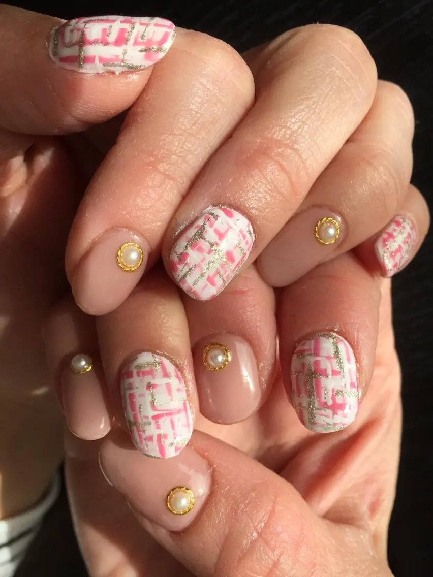 ネイル ツイードネイル KASUMI♡ Nailのネイルデザイン